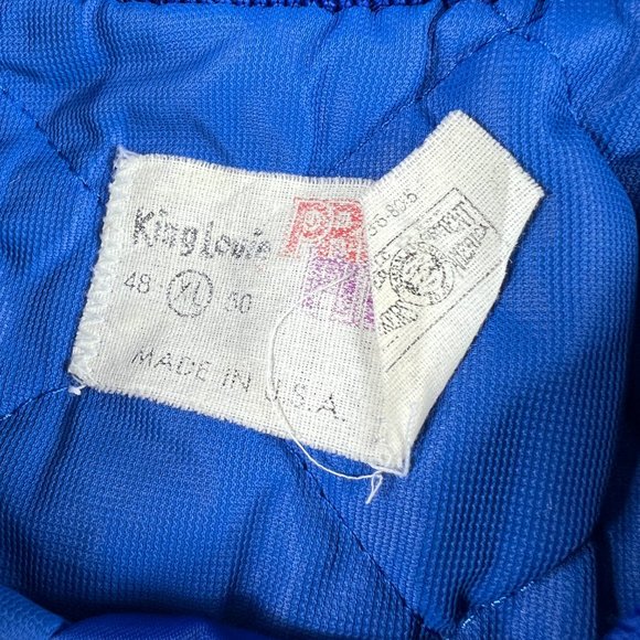 VTG 70s Kentucky Wildcats Satin Jacket Extra Large Blue Spell Out Snap Button - Picture 7 of 15